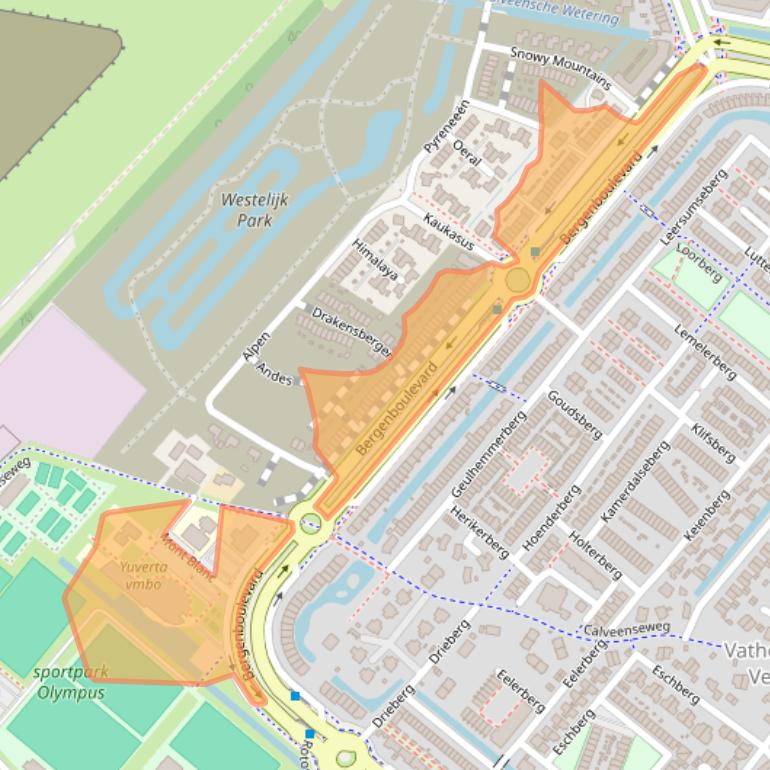 Kaart van postcodegebied 3825AG.