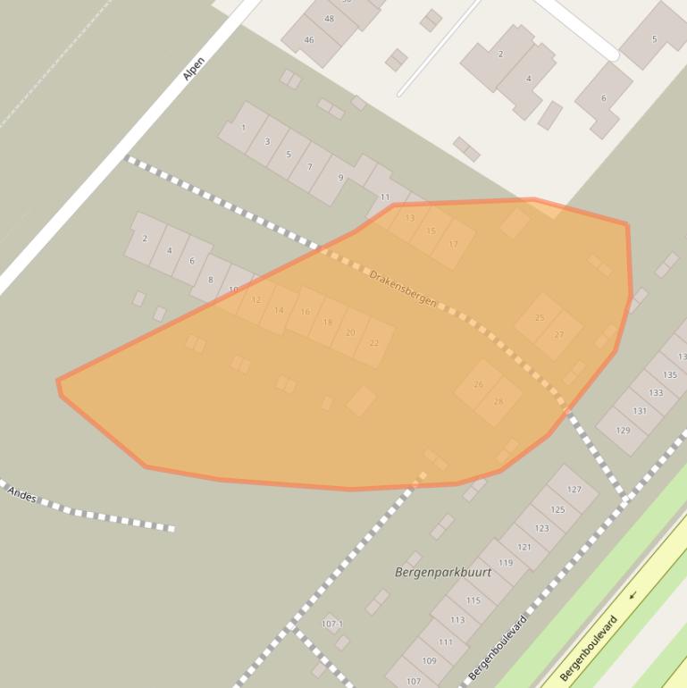 Kaart van postcodegebied 3825AM.