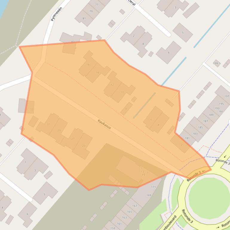 Kaart van postcodegebied 3825AN.