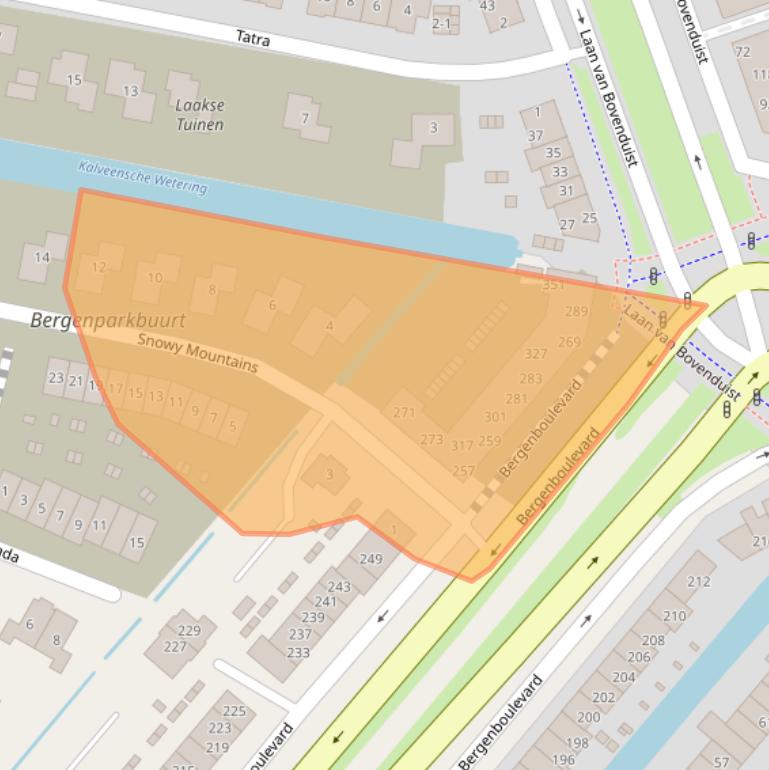 Kaart van postcodegebied 3825AP.