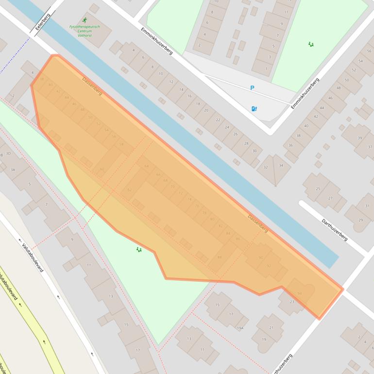 Kaart van postcodegebied 3825BC.