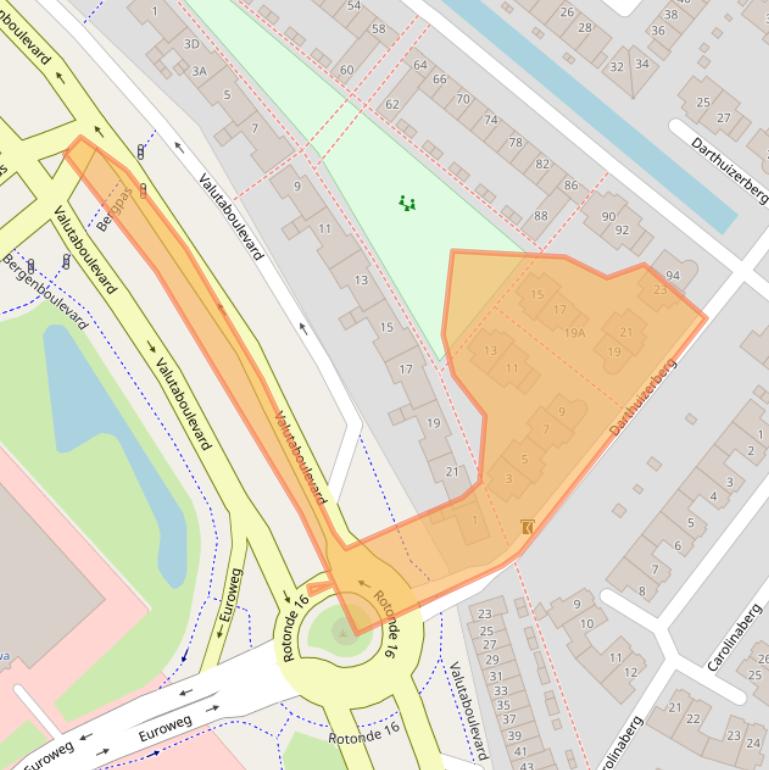 Kaart van postcodegebied 3825BK.