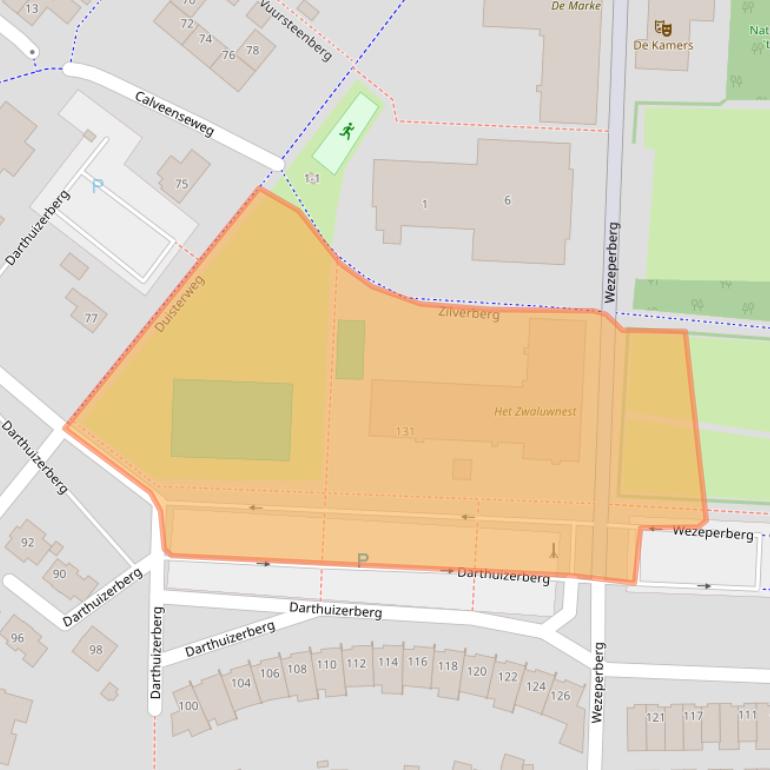Kaart van postcodegebied 3825BN.