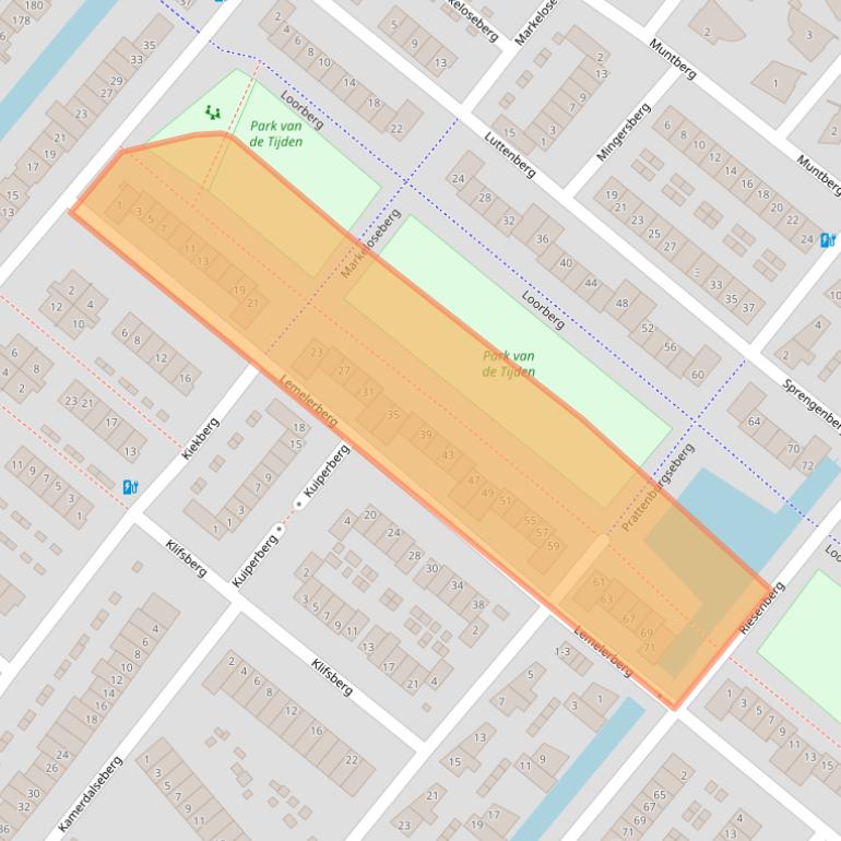 Kaart van postcodegebied 3825CH.