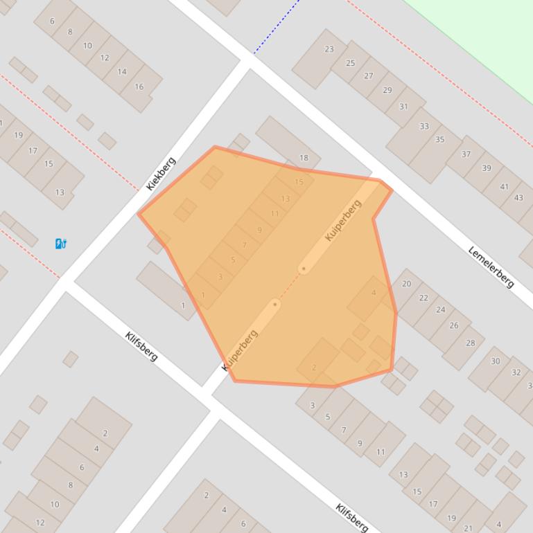 Kaart van postcodegebied 3825CK.