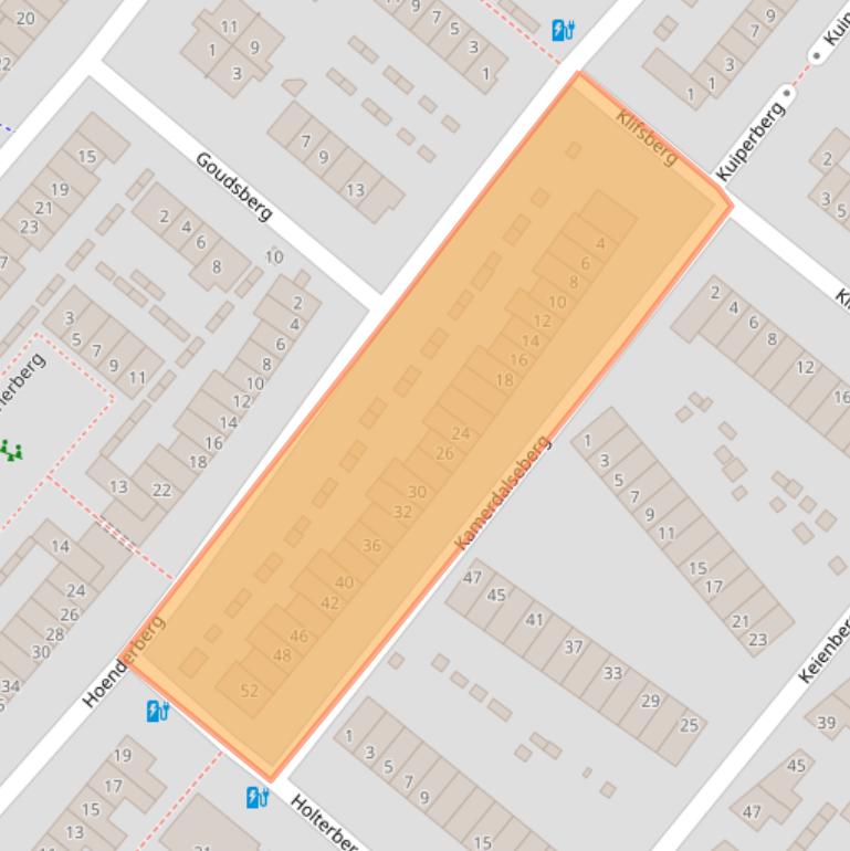 Kaart van postcodegebied 3825CN.