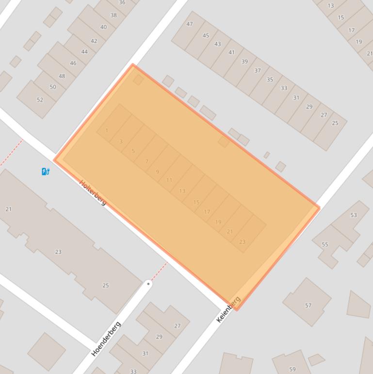 Kaart van postcodegebied 3825CP.