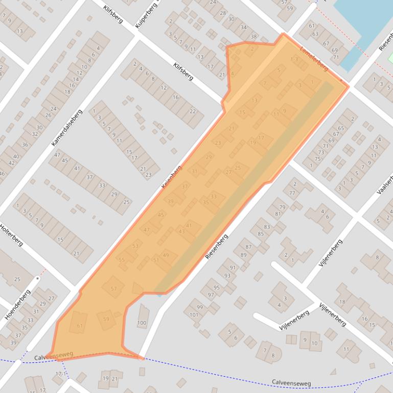 Kaart van postcodegebied 3825CS.