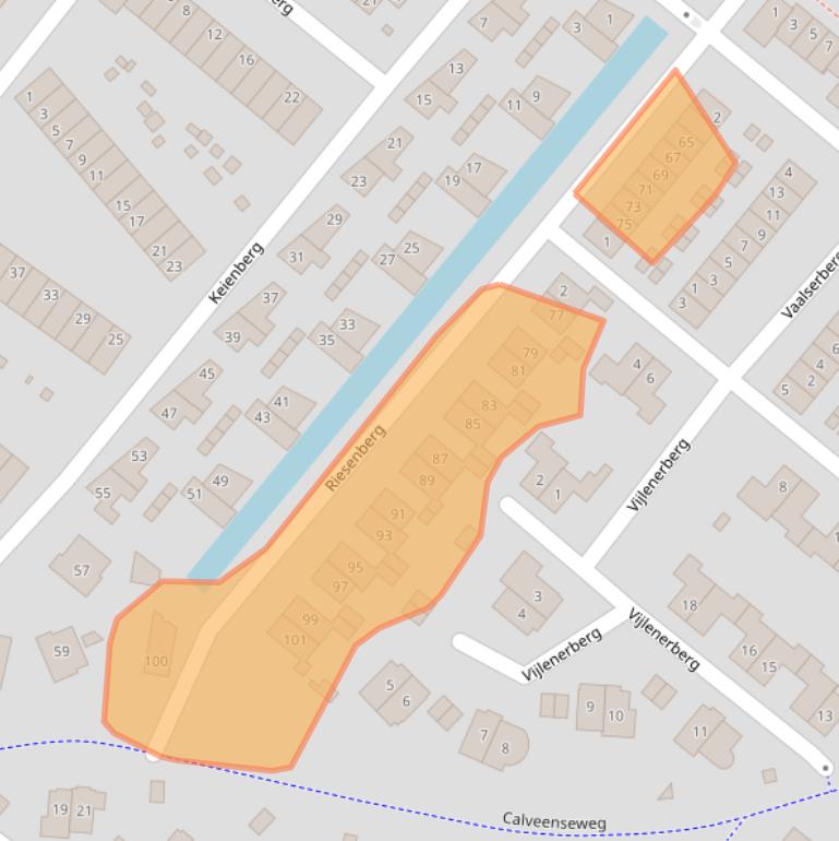 Kaart van postcodegebied 3825DB.