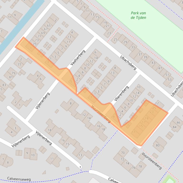 Kaart van postcodegebied 3825DE.