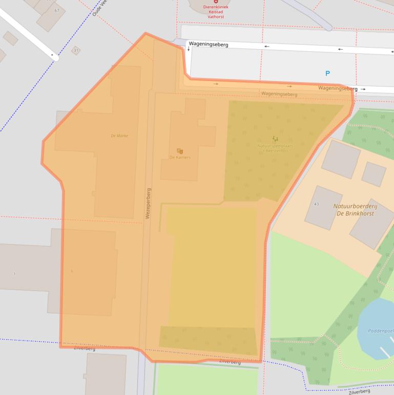 Kaart van postcodegebied 3825DJ.