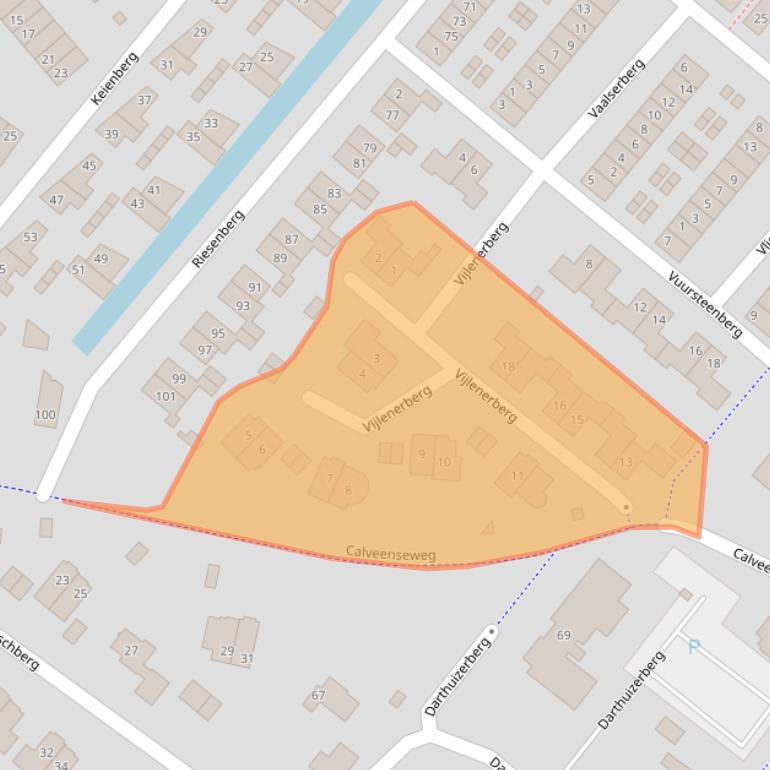 Kaart van postcodegebied 3825DL.