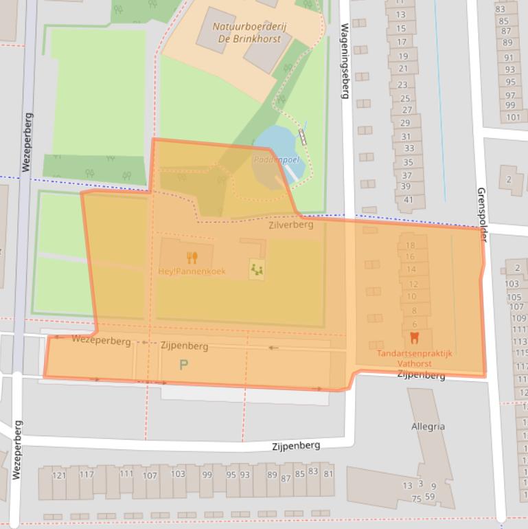 Kaart van postcodegebied 3825DM.