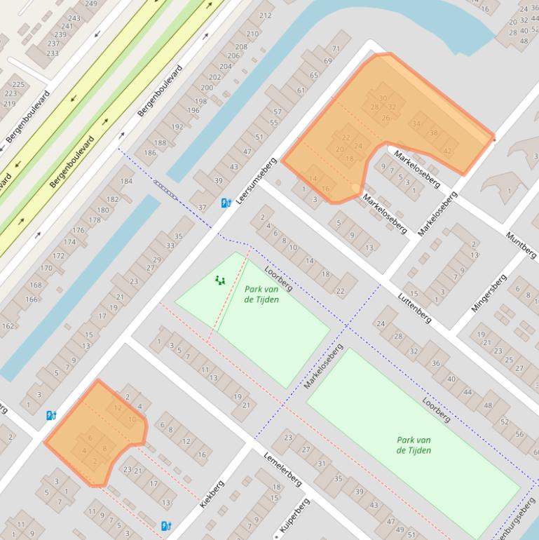 Kaart van postcodegebied 3825EC.