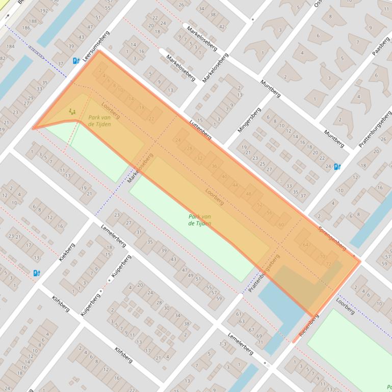 Kaart van postcodegebied 3825EG.