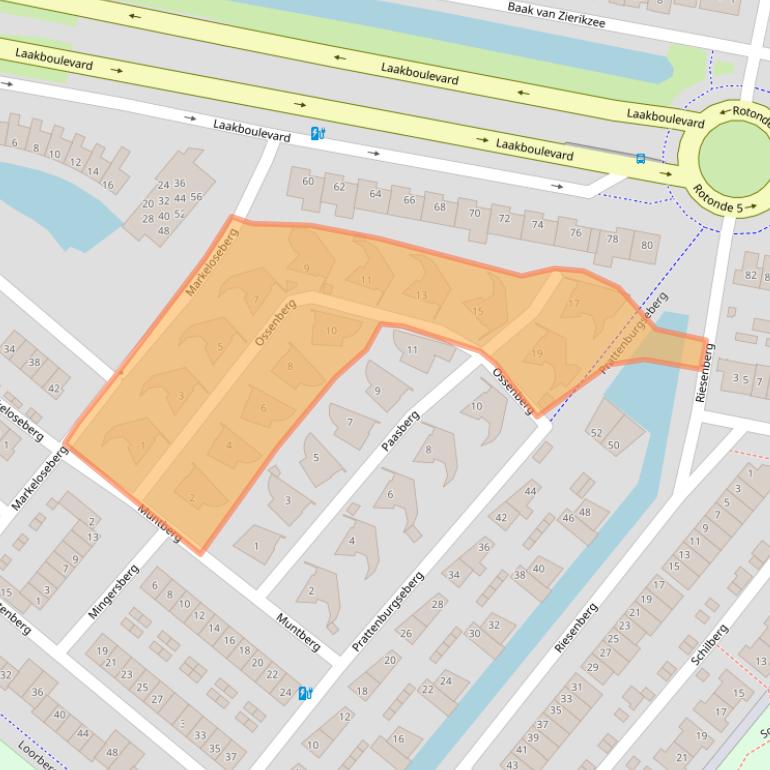 Kaart van postcodegebied 3825EL.