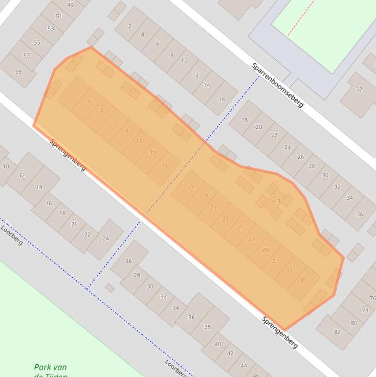 Kaart van postcodegebied 3825GA.