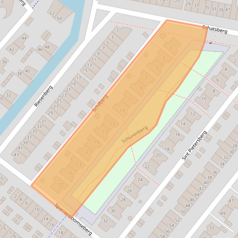 Kaart van postcodegebied 3825GE.