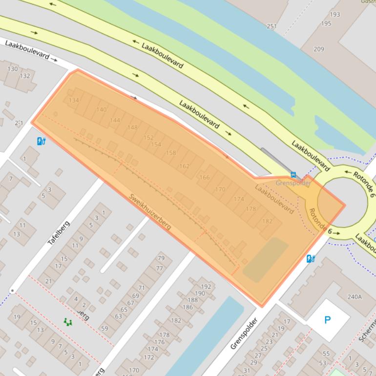 Kaart van postcodegebied 3825GP.