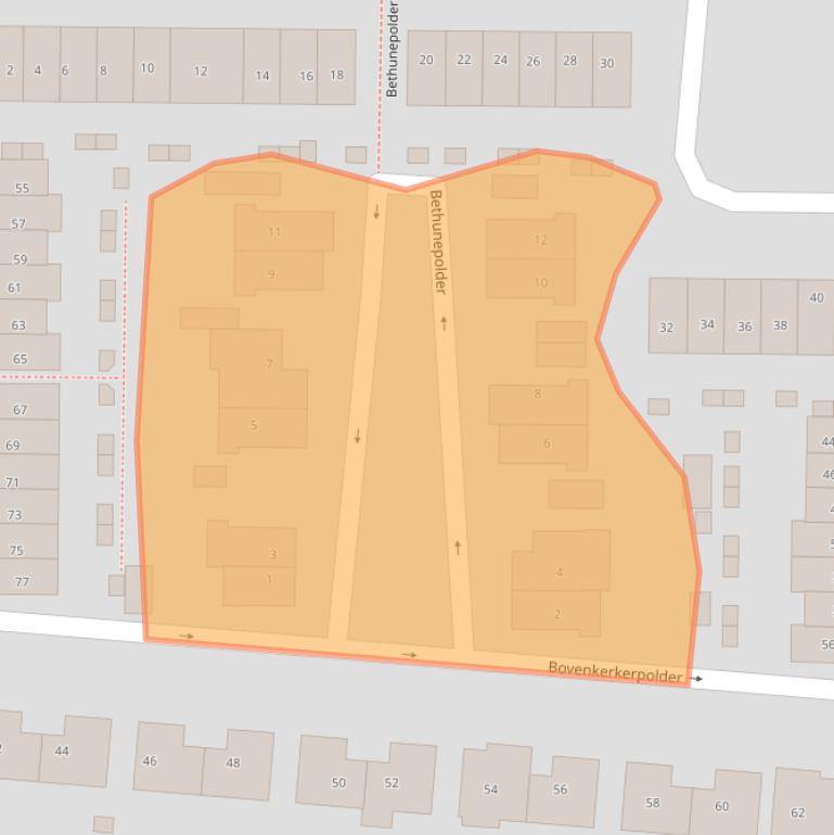 Kaart van postcodegebied 3825JL.