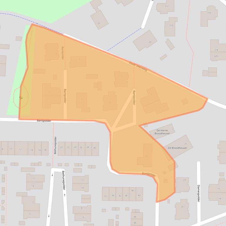 Kaart van postcodegebied 3825JM.