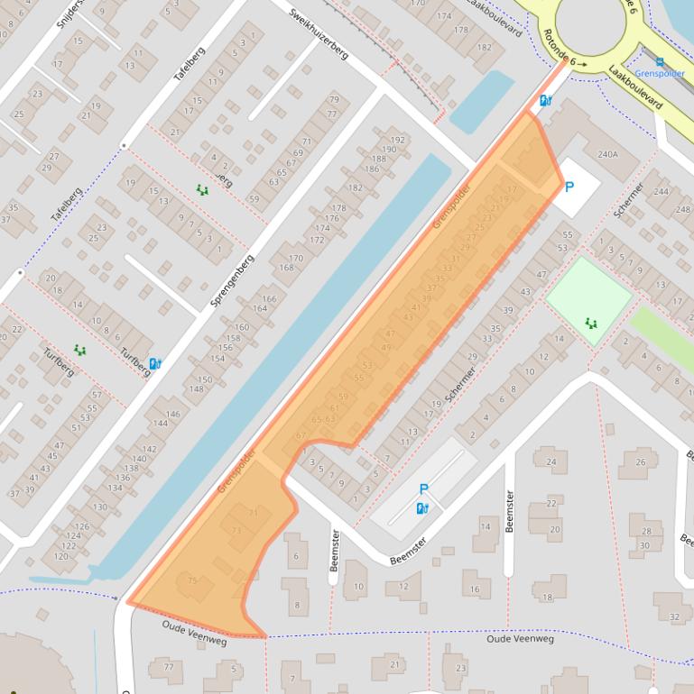 Kaart van postcodegebied 3825KA.