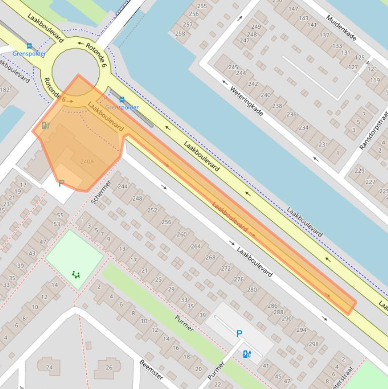 Kaart van postcodegebied 3825KG.