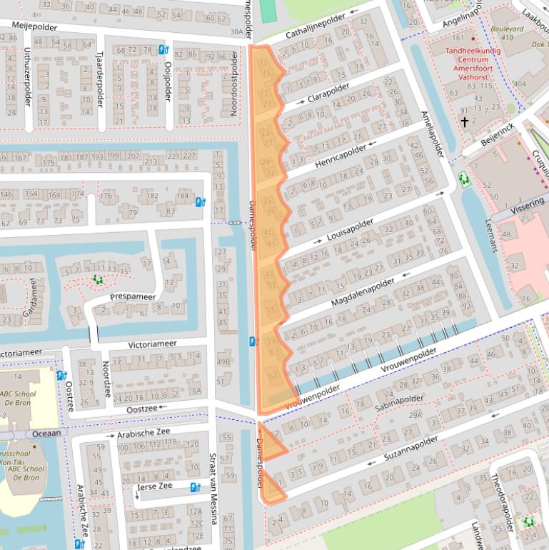 Kaart van postcodegebied 3825LA.