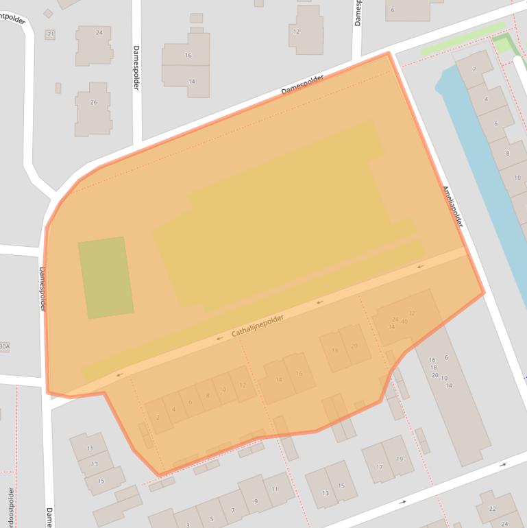 Kaart van postcodegebied 3825LC.