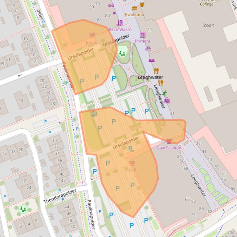 Kaart van postcodegebied 3825LS.