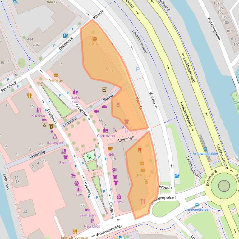 Kaart van postcodegebied 3825MA.