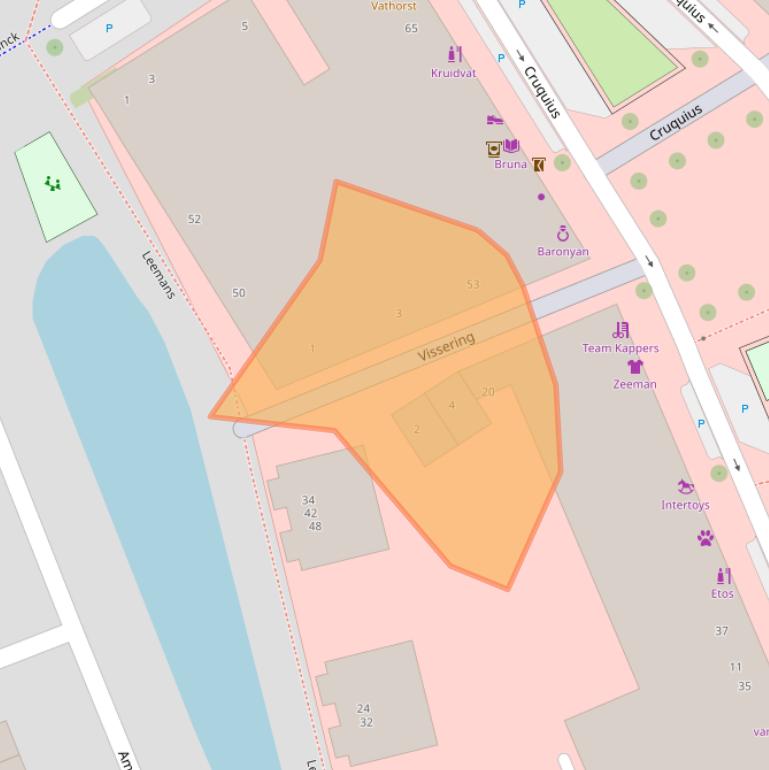 Kaart van postcodegebied 3825MK.