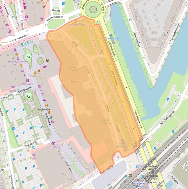 Kaart van postcodegebied 3825MP.