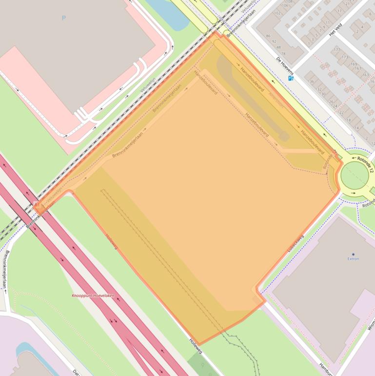 Kaart van postcodegebied 3825PD.