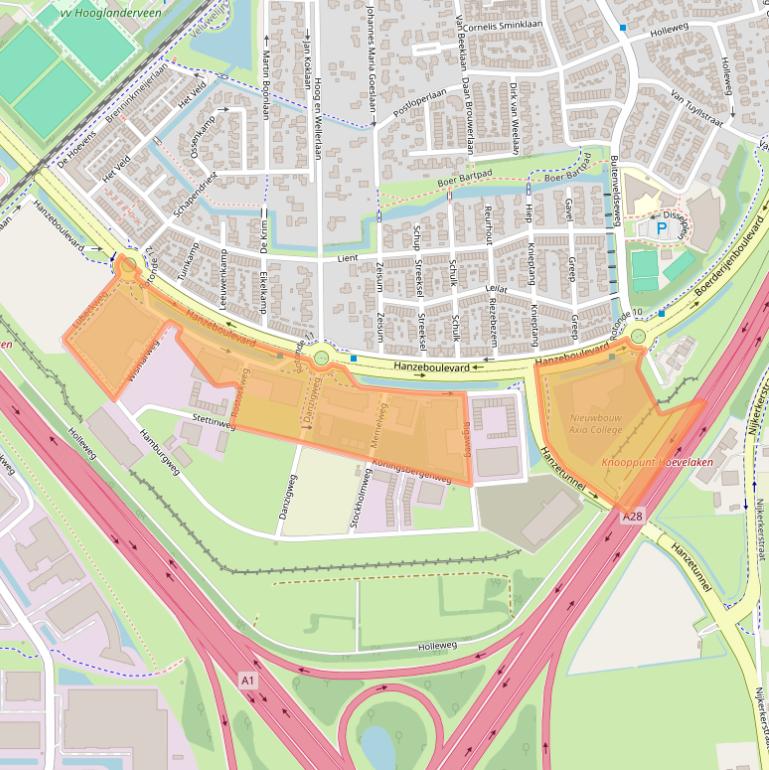 Kaart van postcodegebied 3825PH.
