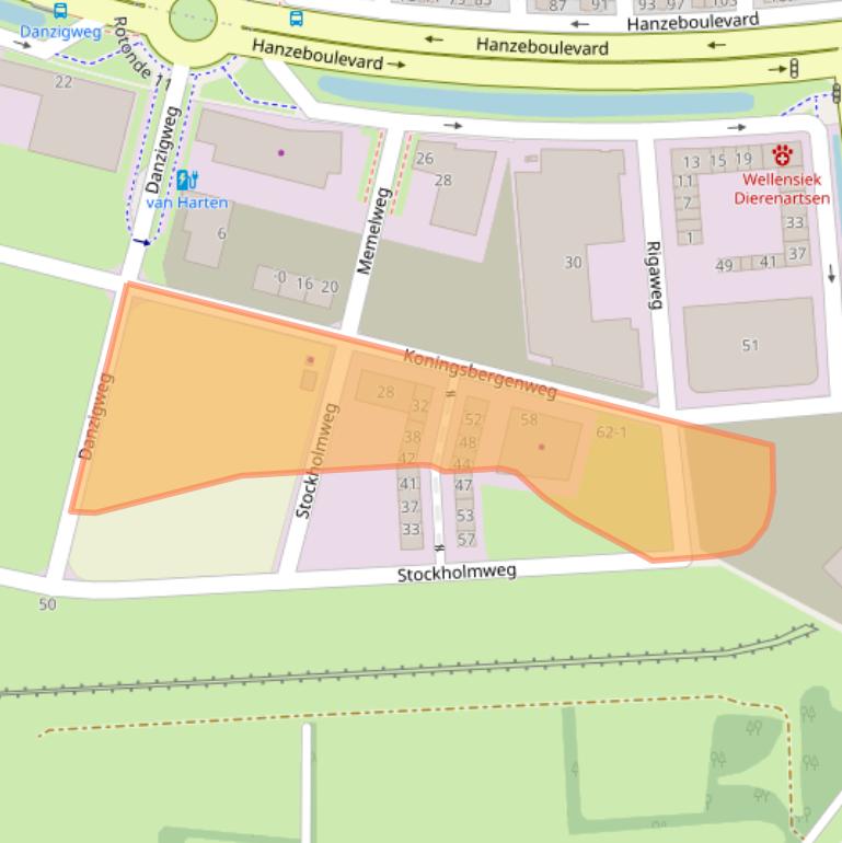 Kaart van postcodegebied 3825PN.