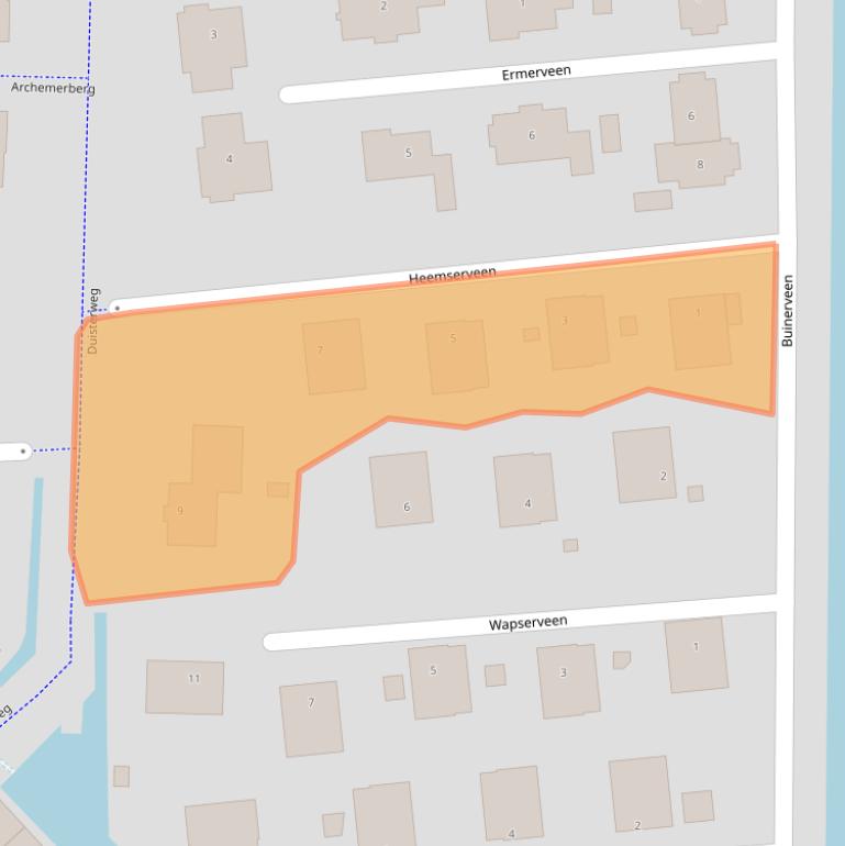 Kaart van postcodegebied 3825RP.
