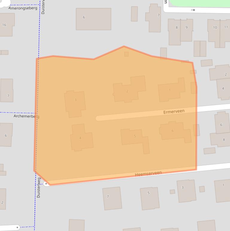 Kaart van postcodegebied 3825RR.