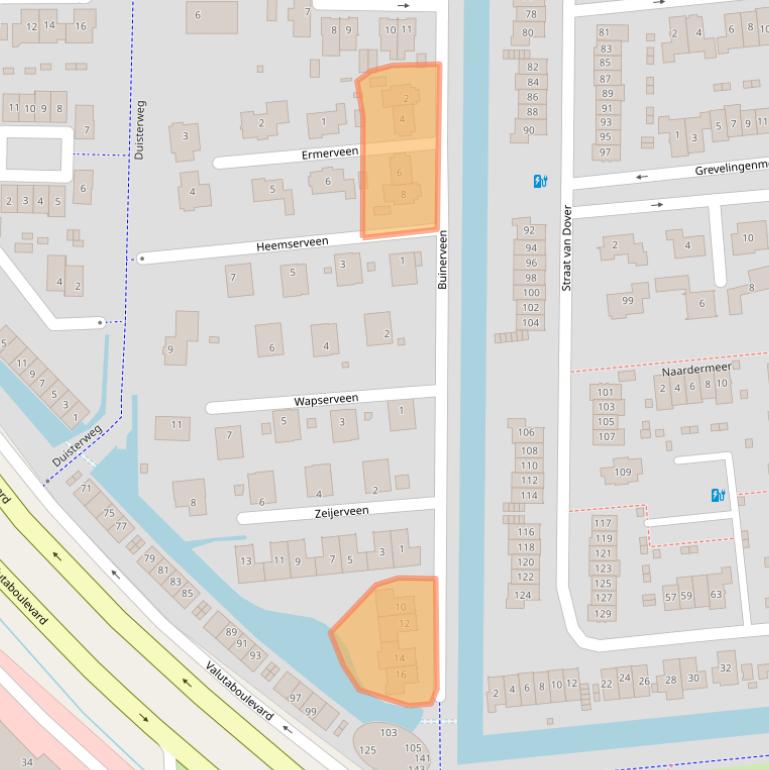 Kaart van postcodegebied 3825RW.