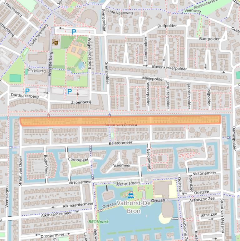 Kaart van postcodegebied 3825VB.