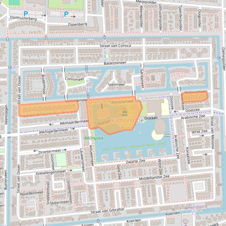 Kaart van postcodegebied 3825VR.