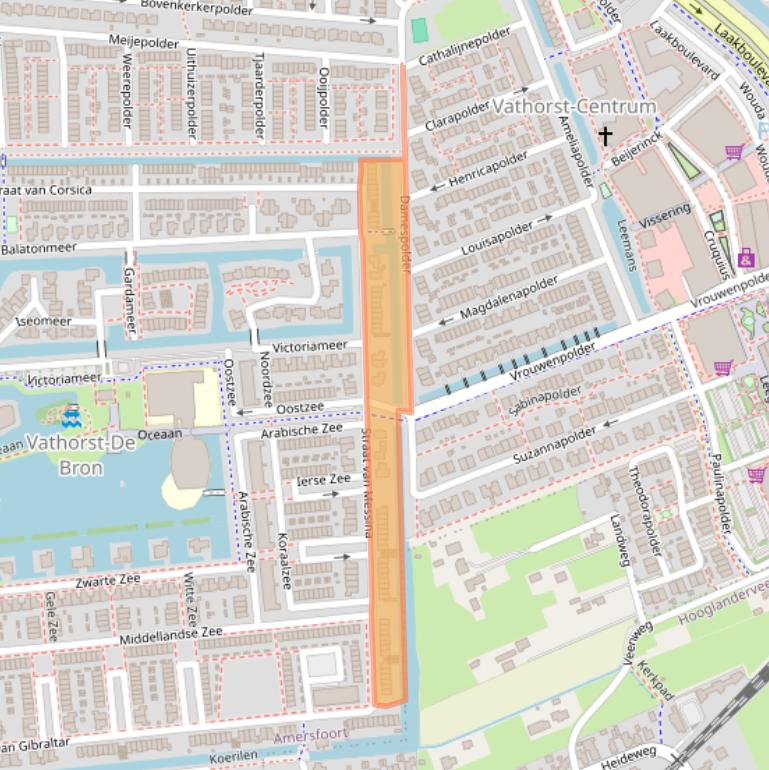 Kaart van postcodegebied 3825VT.