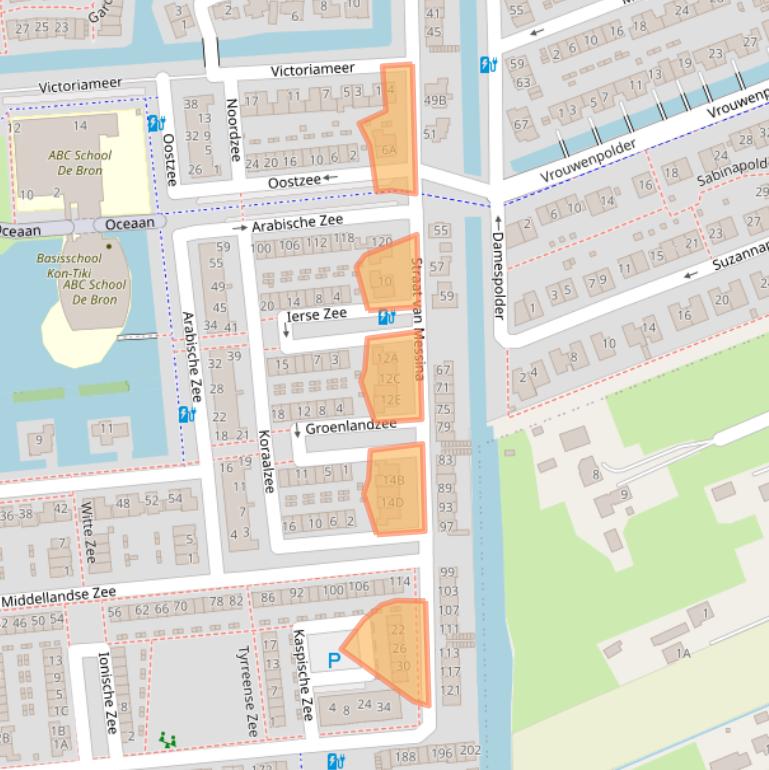 Kaart van postcodegebied 3825VV.