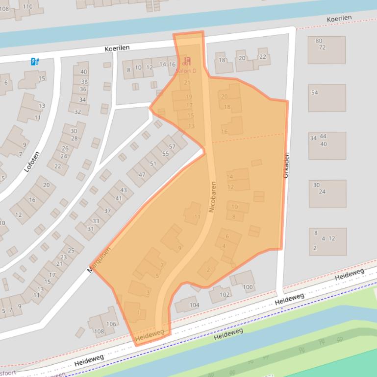 Kaart van postcodegebied 3825ZB.