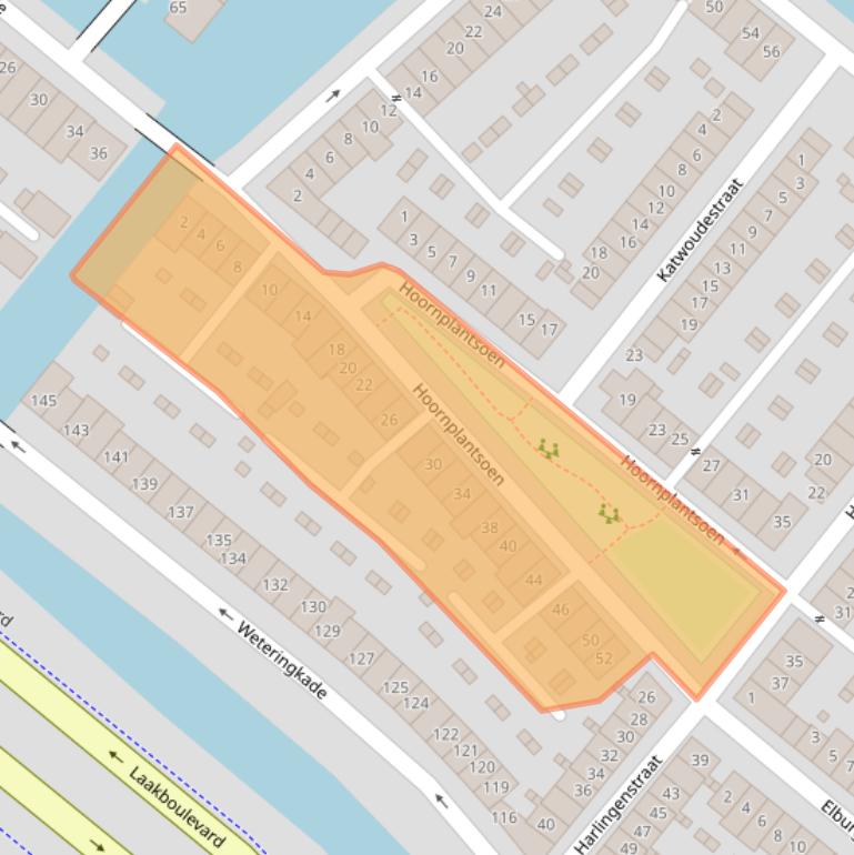 Kaart van postcodegebied 3826AT.