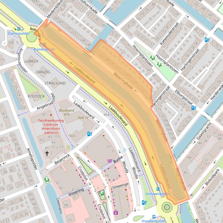Kaart van postcodegebied 3826AV.