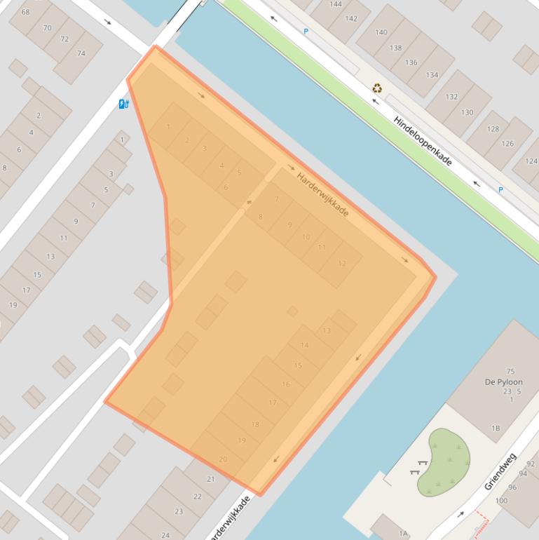 Kaart van postcodegebied 3826BE.