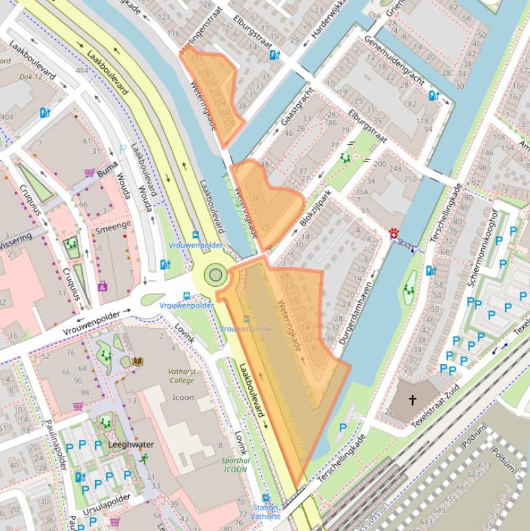 Kaart van postcodegebied 3826BJ.