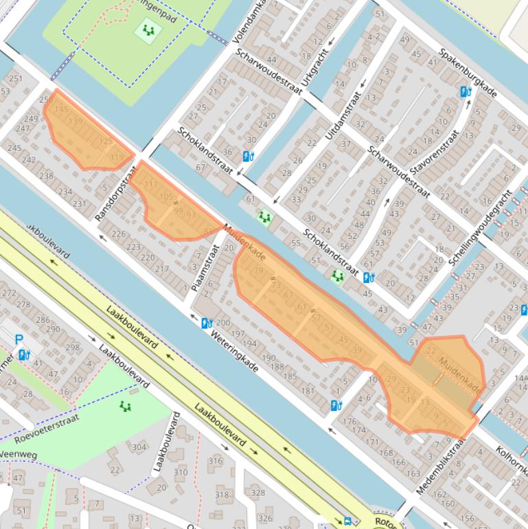 Kaart van postcodegebied 3826CA.