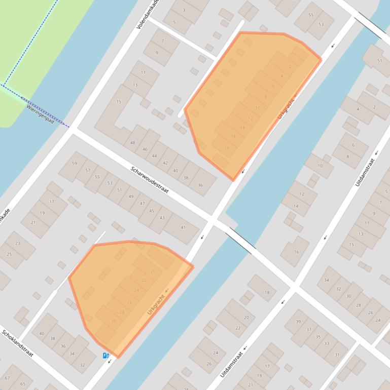 Kaart van postcodegebied 3826CE.